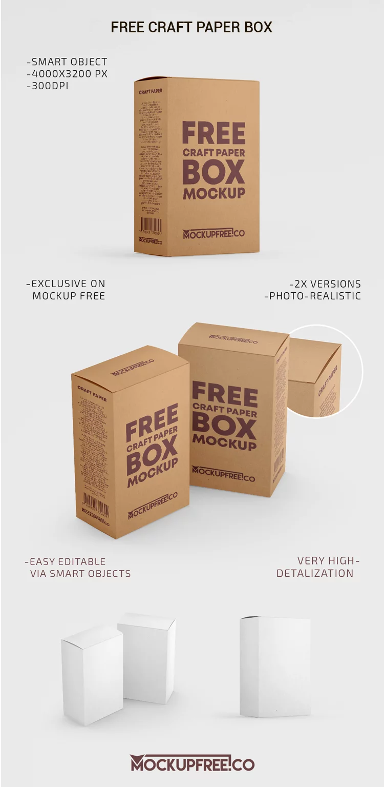 Craft Box – 2 Free PSD Mockups