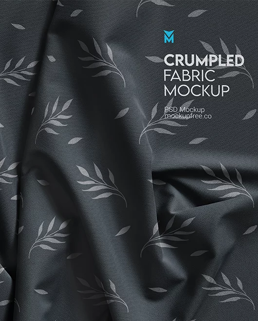 Crumpled Fabric PSD Mockup