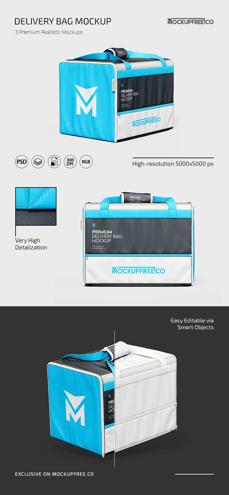 Delivery Bag Mockup PSD Template