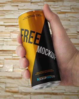 Energy Drink Can – 2 Free PSD Mockup