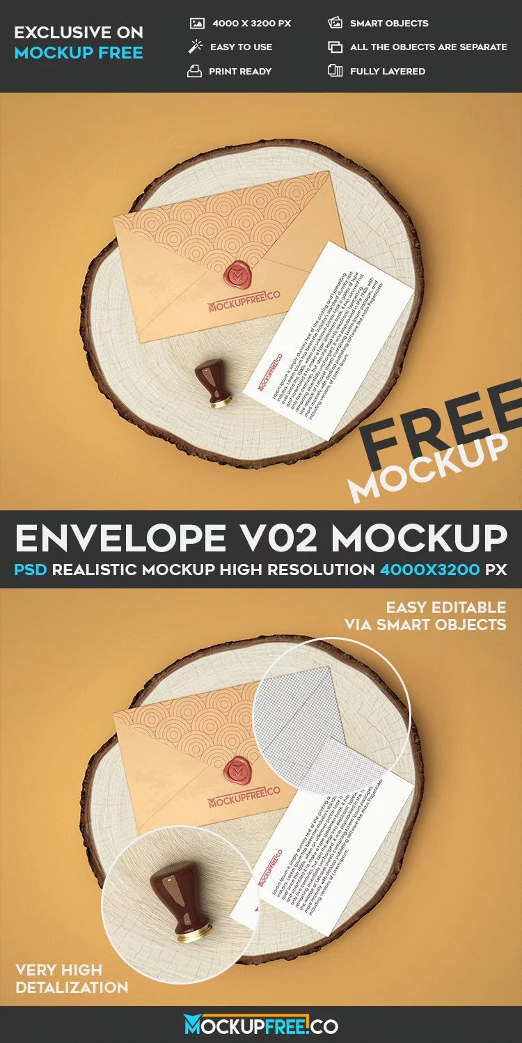 Envelope V02 – Free PSD Mockup