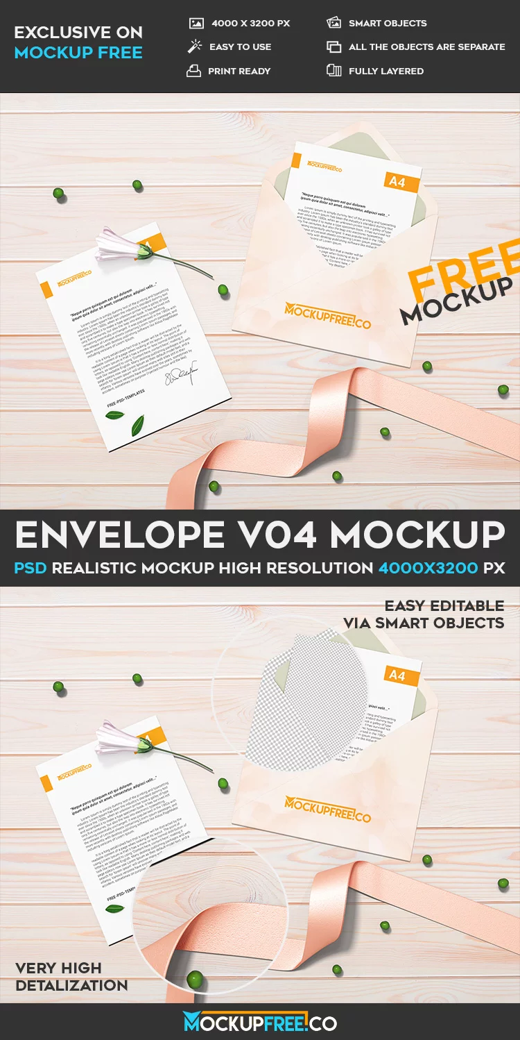 Envelope V04 – Free PSD Mockup