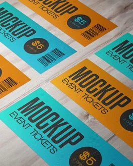 Event Tickets – 12 Free PSD Mockups