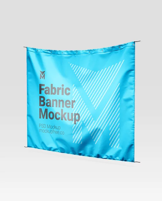 Fabric Banner PSD Mockup