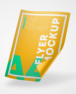 Floating A4 Flyer – 2 Free PSD Mockups - Mockupfree.co