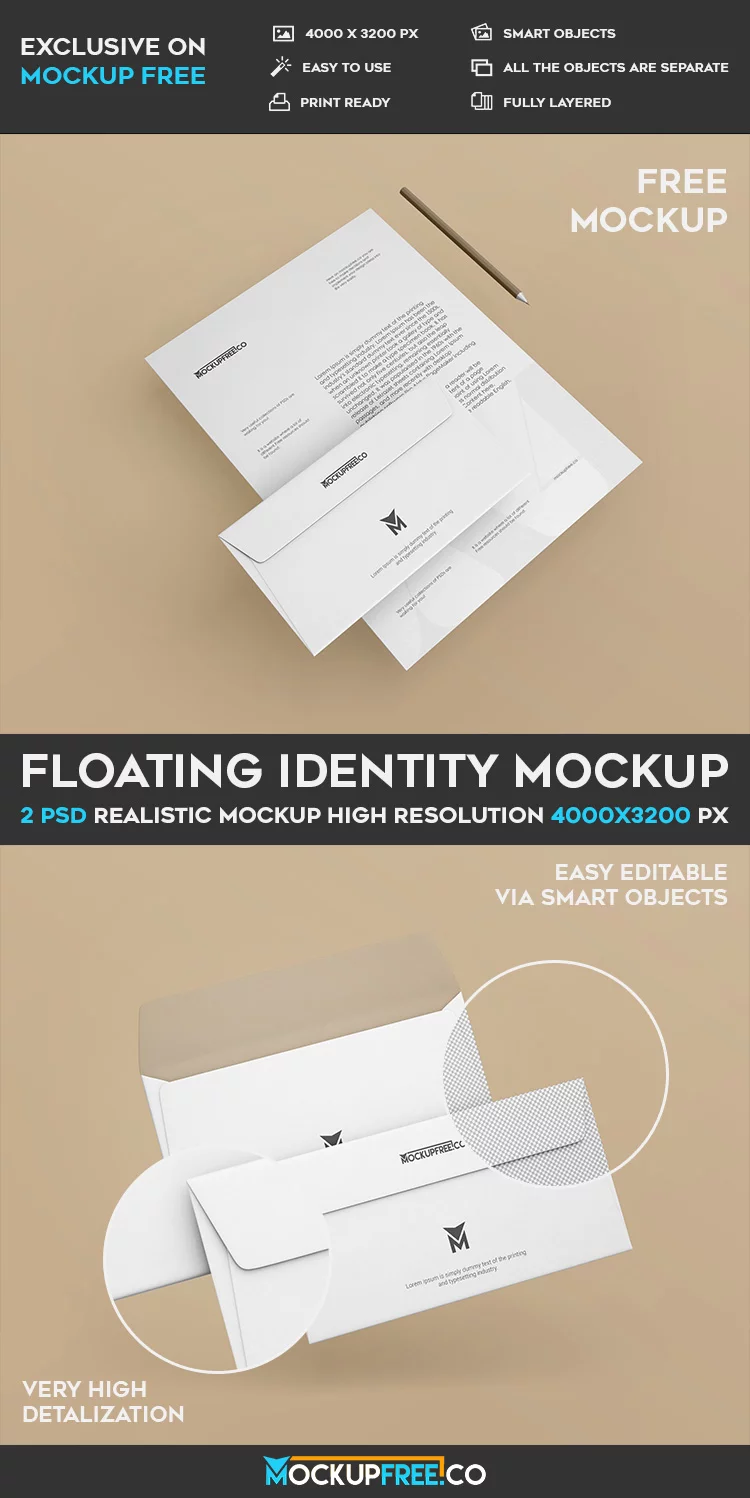 Floating Identity – 2 Free PSD Mockups