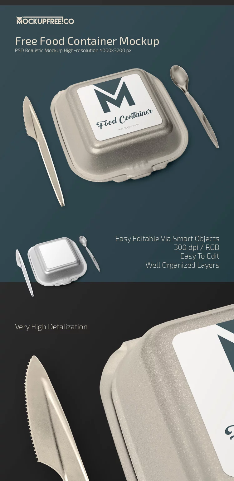 Food Container – Free PSD Mockup