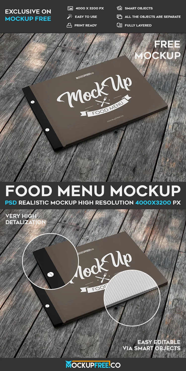 Food Menu – Free PSD Mockup