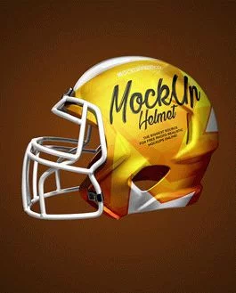 Football Helmet – 3 Free PSD Mockups