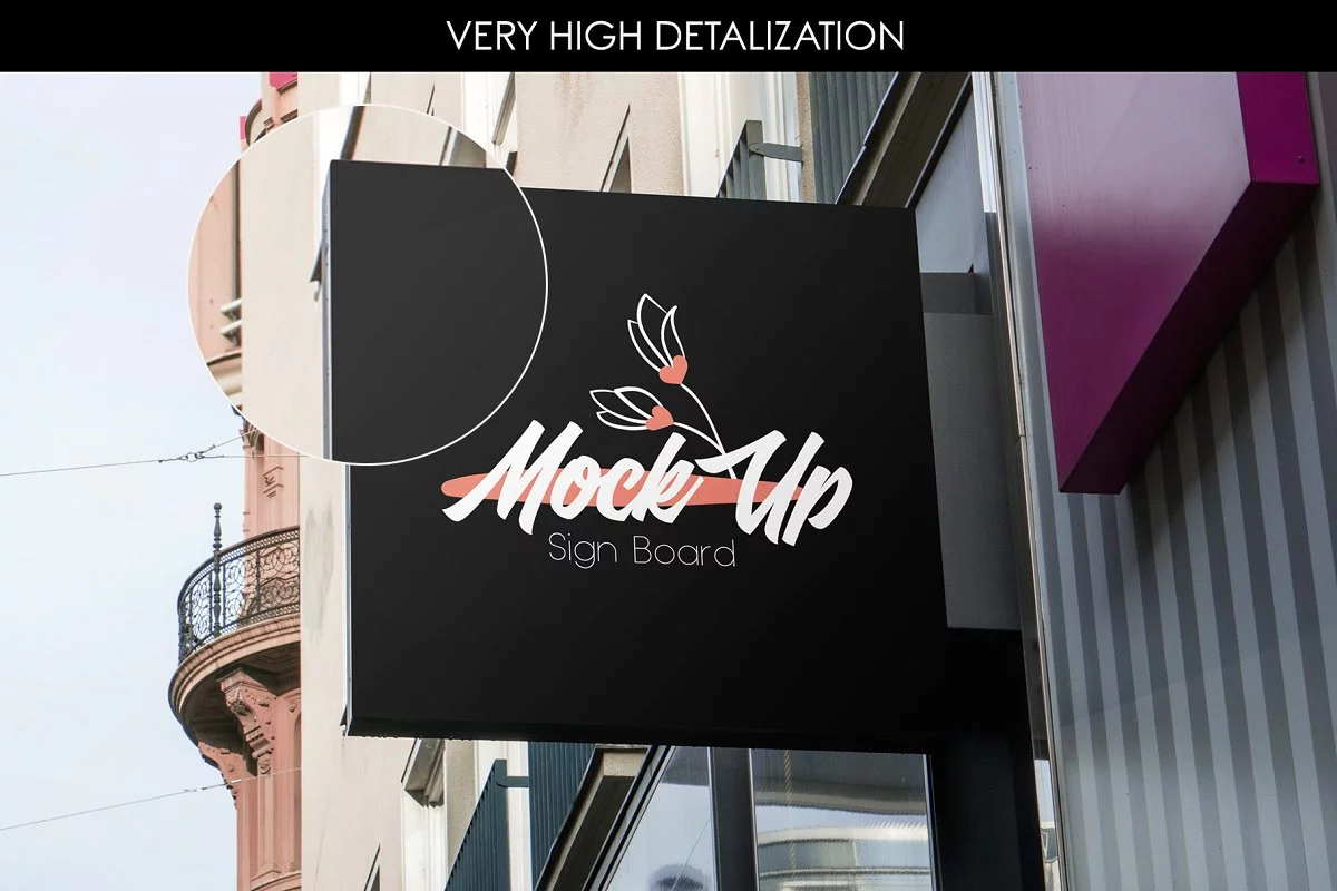 Free 15 Sign Board PSD Mockups