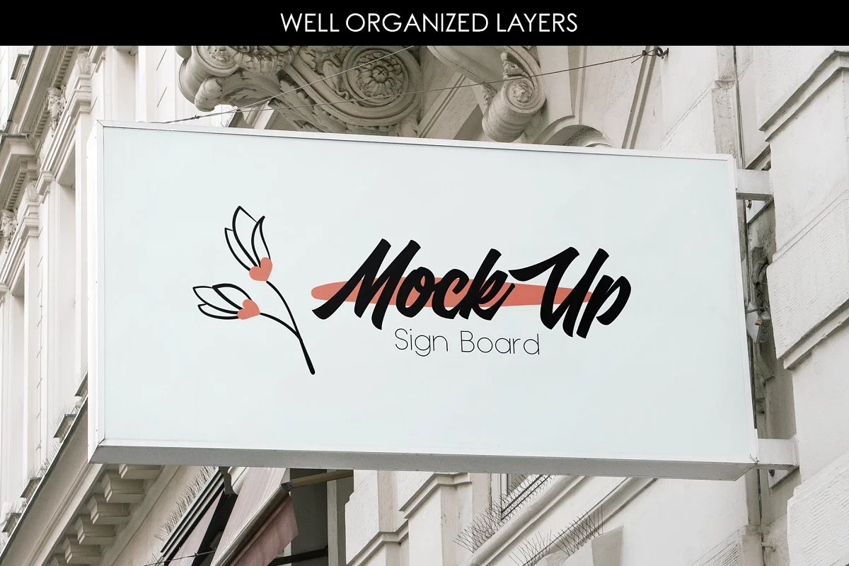 Free 15 Sign Board PSD Mockups