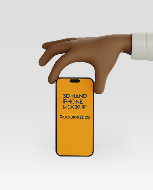 Free 3D Hand iPhone PSD Mockup Set for Photoshop