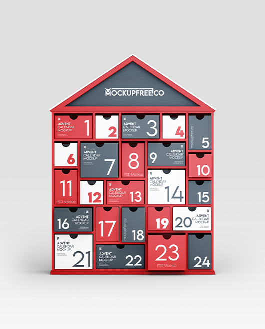 Free Advent Calendar PSD Mockup Mockupfree.co