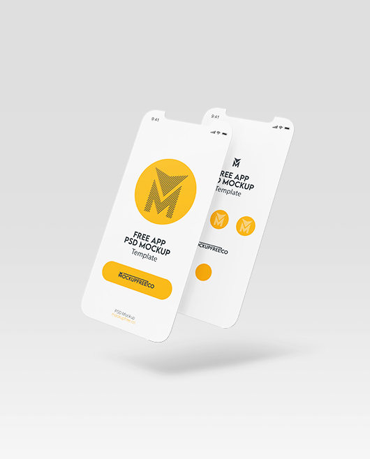 Free App PSD Mockup Template Set for Photoshop