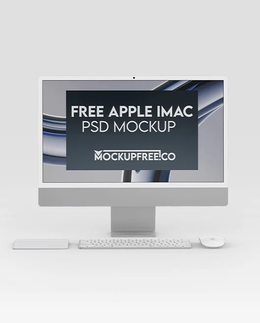 Free Apple iMac PSD Mockup