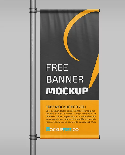 Free Banner Mockup in PSD