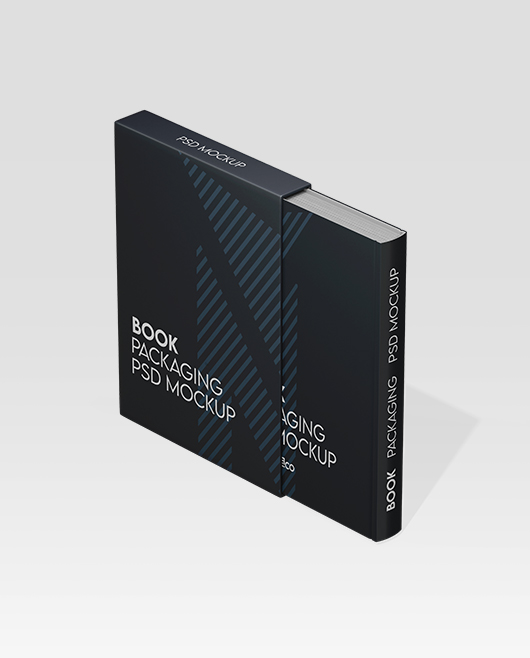 Free Book Packaging PSD Mockup Template Set for Photoshop