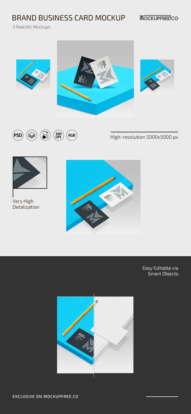 Free Brand Business Card Mockup