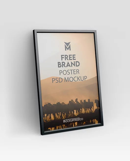 Free Brand PSD Poster Mockup