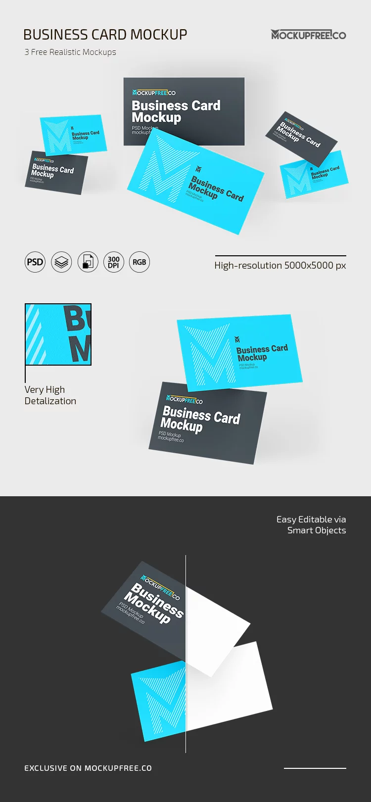 Free Business Card Mockup PSD