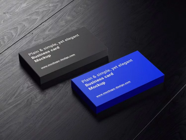 Free business cards PSD mockup