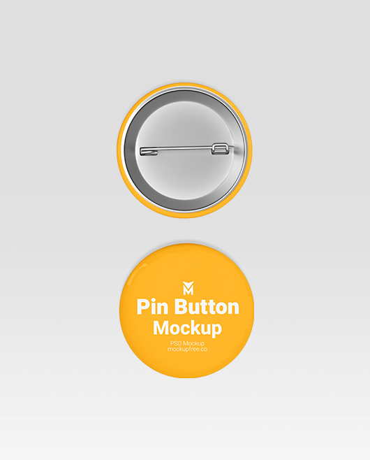 Free Button Badge Mockup Bundle in PSD Format for Photoshop