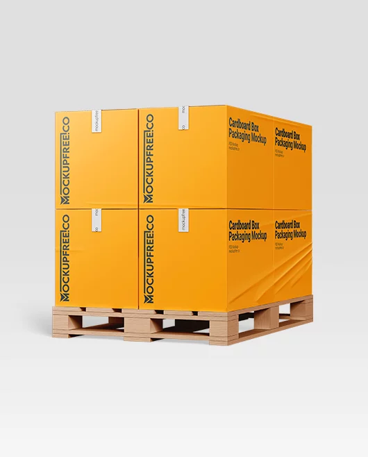 Free Cardboard Box Packaging PSD Mockup