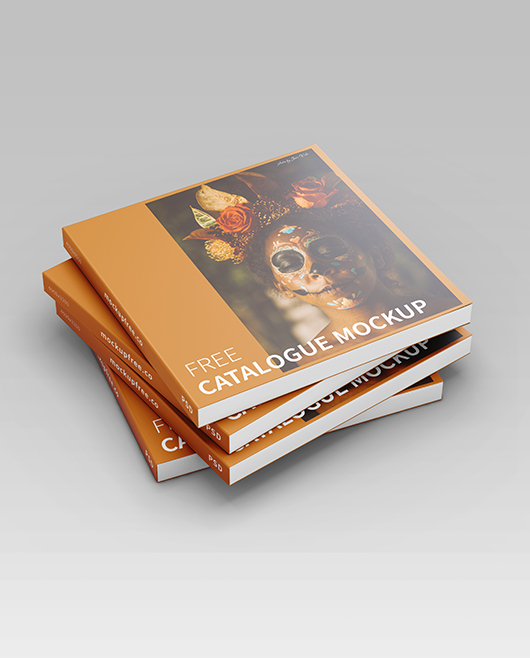 Free Catalogue Mockup Pack in PSD for Adobe Photoshop