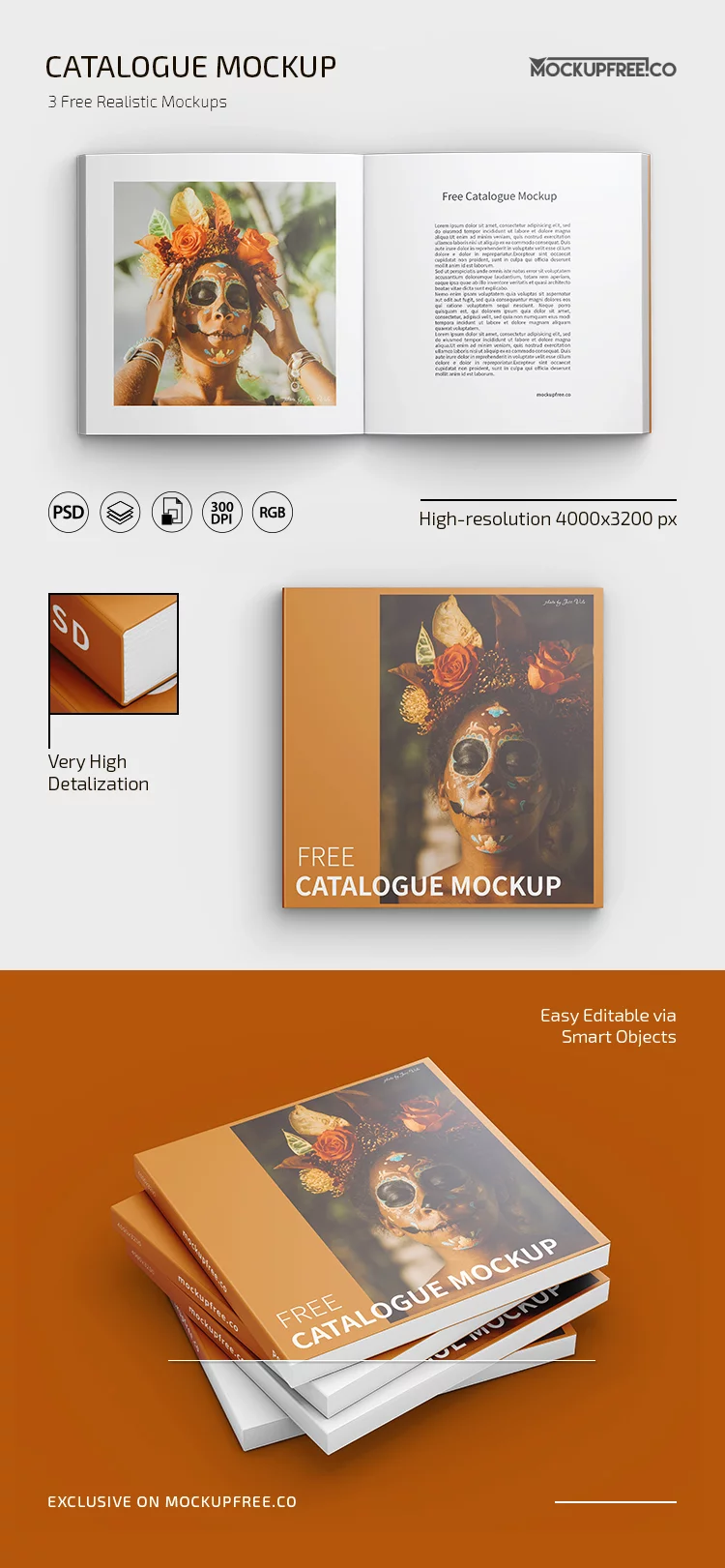 Free Catalogue PSD Mockup