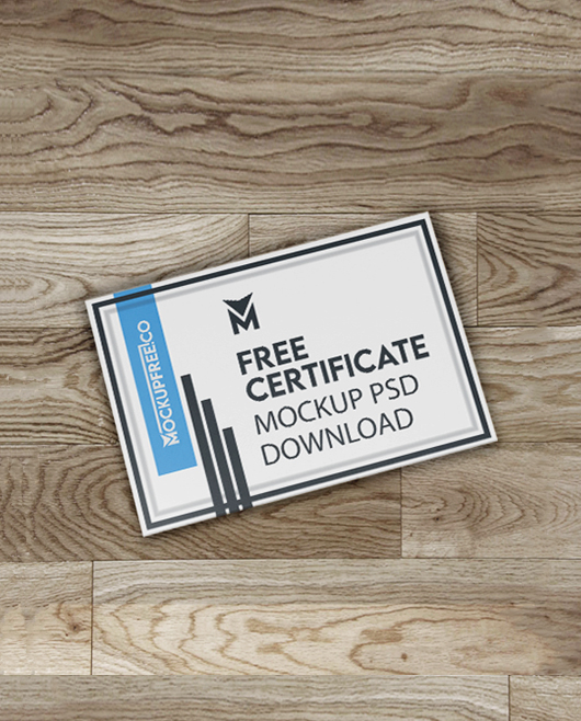 Free Certificate Mockup PSD Download for Photoshop
