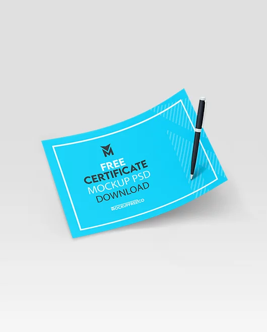 Free Certificate Mockup PSD Download