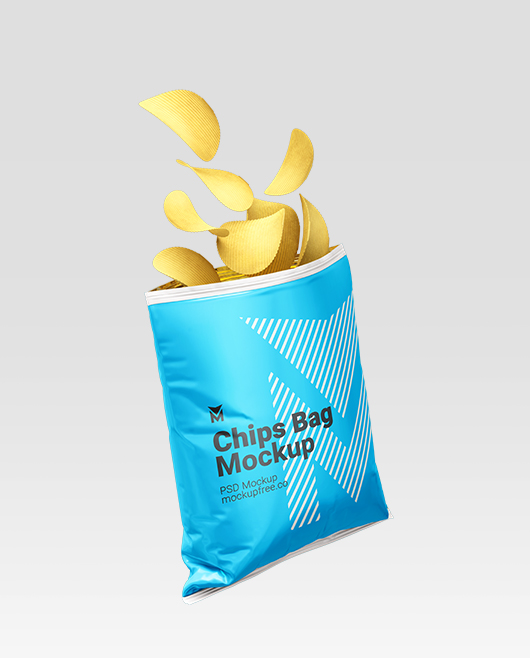 Free Chips Bag Mockup Pack in PSD for
