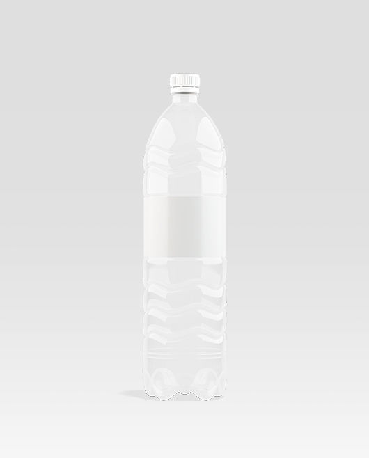 Free Clear Plastic Water Bottle Mockup for Photoshop (PSD)