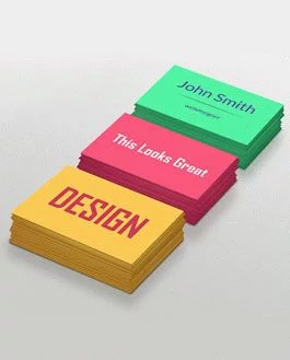Free Colorful Business Card PSD Mockup