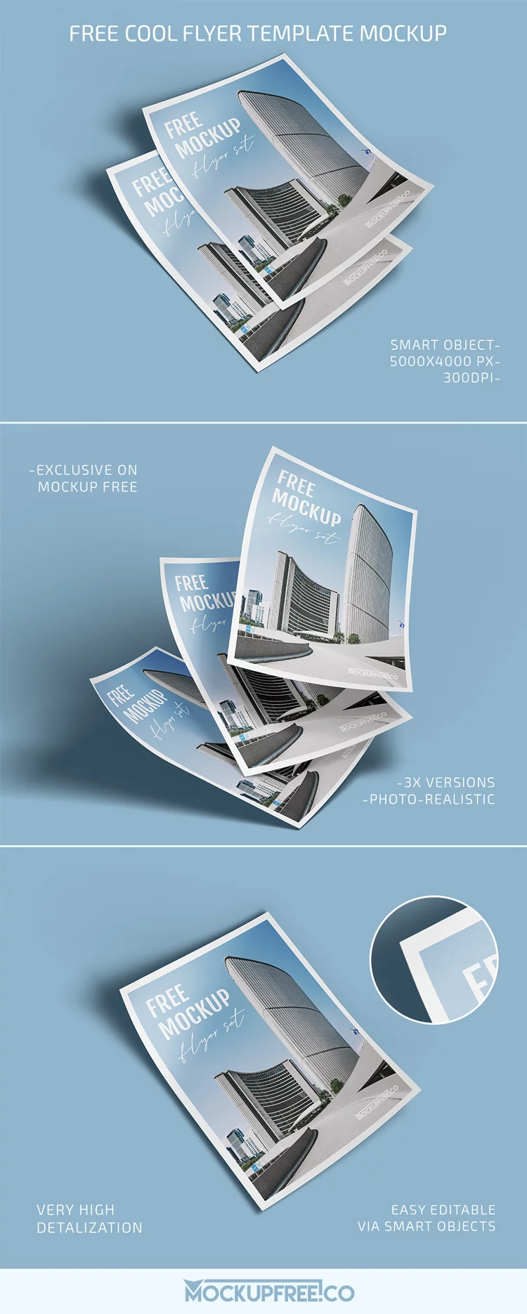 Free Cool Flyer Template PSD Mockup