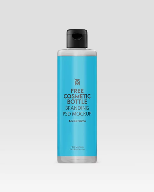 Free Cosmetic Bottle Branding PSD MockUp