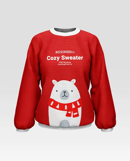 Free Cozy Sweater PSD Mockup