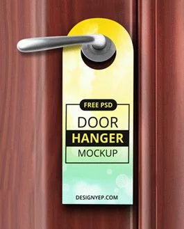 Free Door Hanger PSD Mockup Template