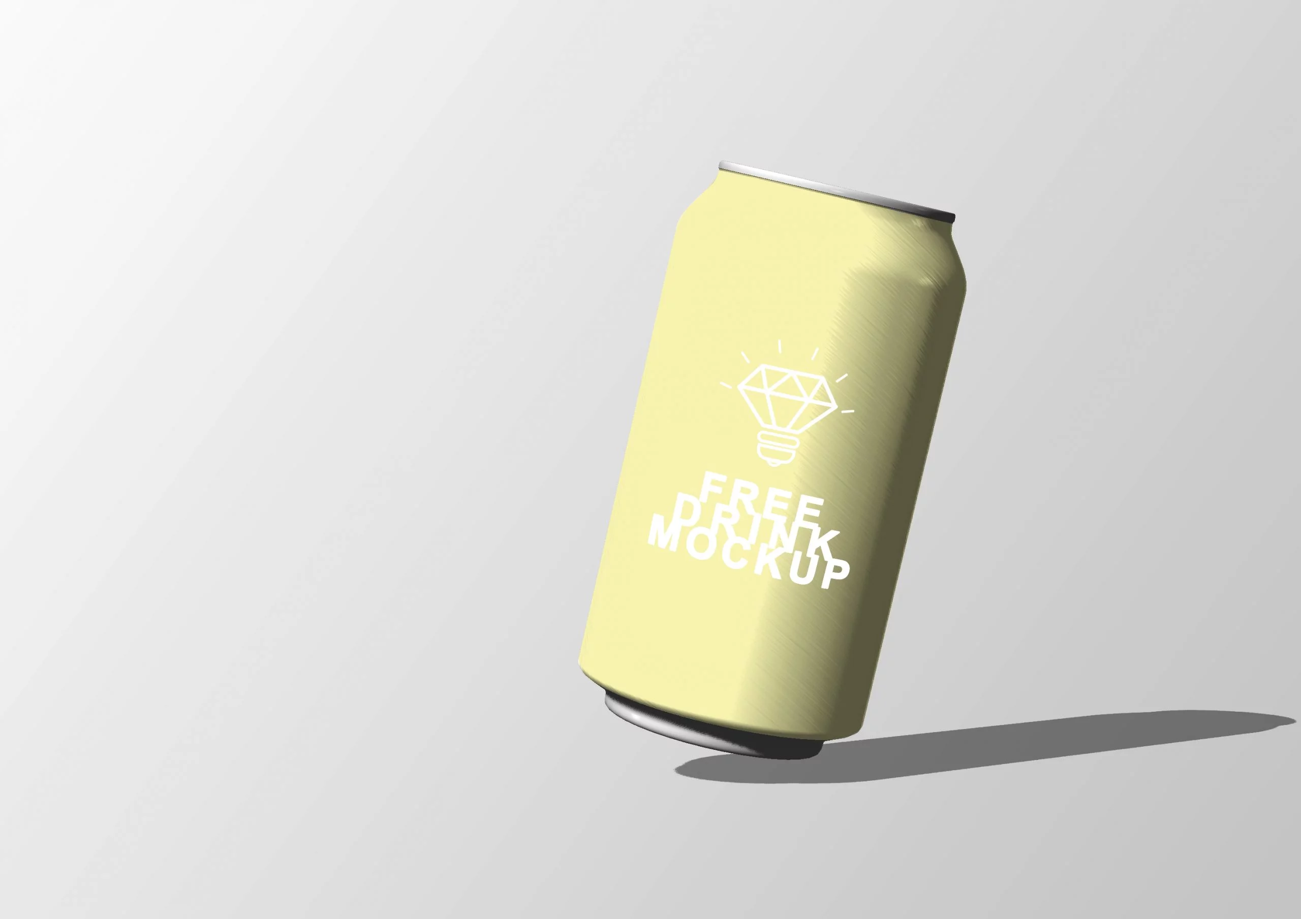 Free Drink Can PSD Mockup
