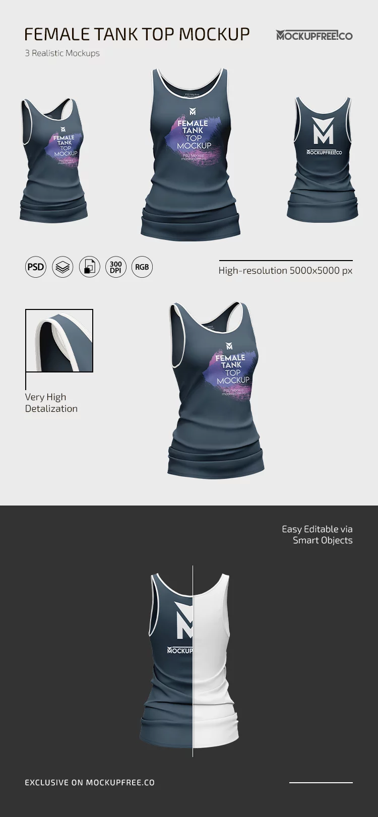 Women Tank Top Mockups PSDs | Indieground Design