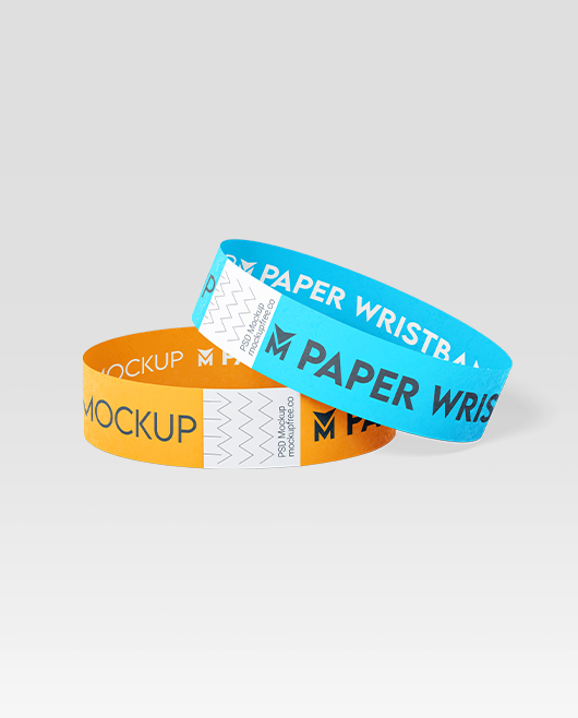 Free Festival Wristband Mockup Pack in PSD for