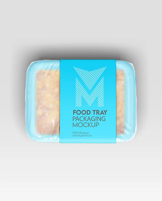 Free Food Tray Packaging PSD Mockup