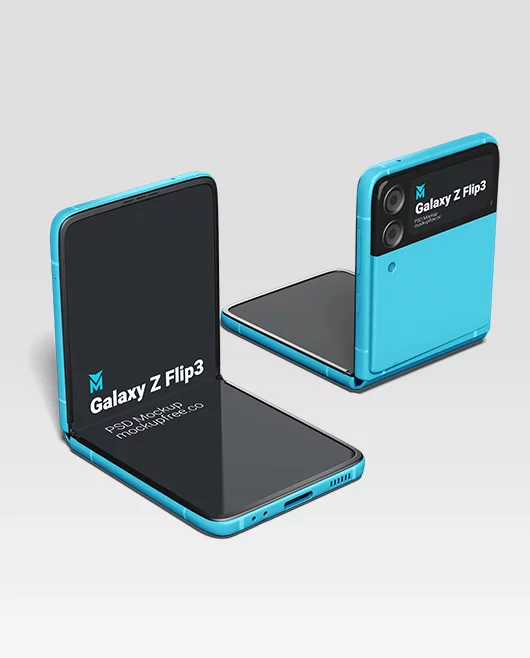 Free Galaxy Z Flip3 PSD Mockup