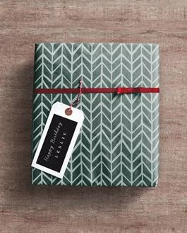 Free Gift Wrap Box PSD Mockup