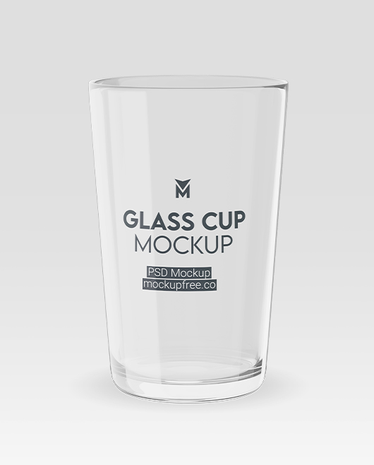 Glass Soda Cup With Ice Mockup - Free Download Images High Quality