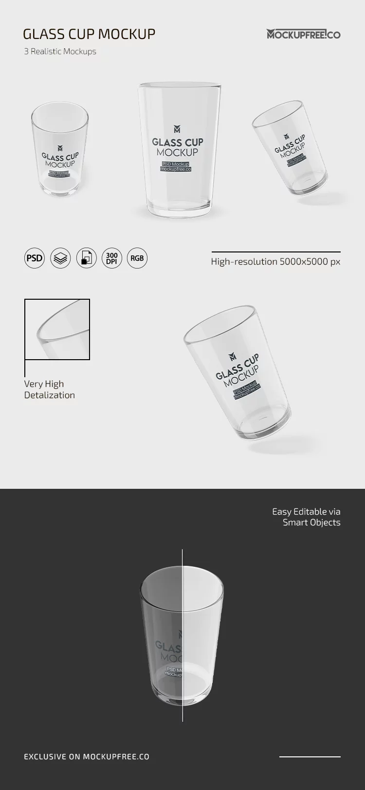 Glass Soda Cup With Ice Mockup - Free Download Images High Quality