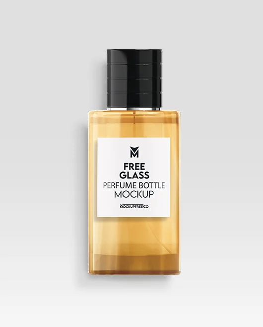 Free Glass Perfume Bottle PSD Mockup