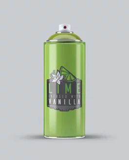 Free Green Paint Spray Bottle PSD Mockup