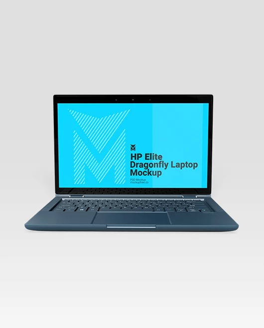 Free HP Elite Dragonfly Laptop PSD Mockup