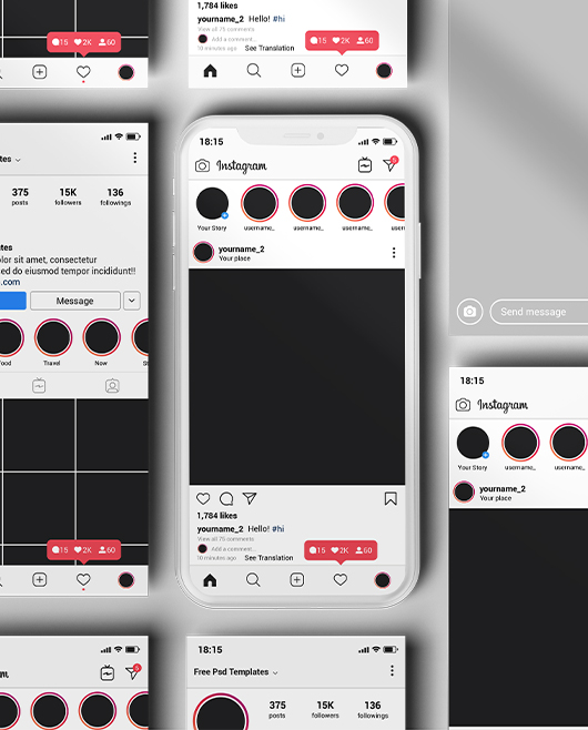 Free Instagram PSD Mockups - Mockupfree.co